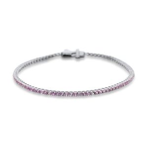 Natural Pink Sapphire Tennis Bracelet 8