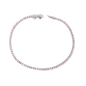 Natural Pink Sapphire Tennis Bracelet 7