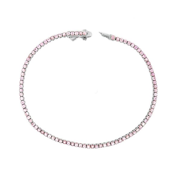 Natural Pink Sapphire Tennis Bracelet 7
