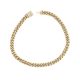 Round Cuban Link Diamond Bracelet Yellow Gold