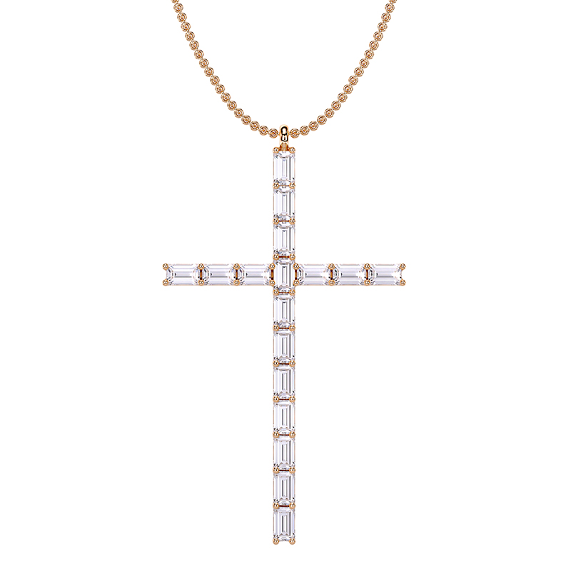 Baguette Cross Pendant R1