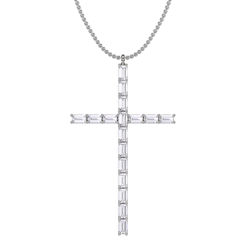 Baguette Cross Pendant W1