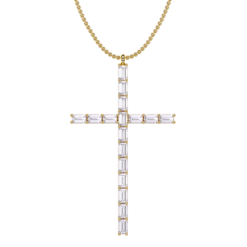 Baguette Cross Pendant y1