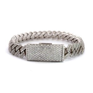 Diamond Square Cuban Link Bracelet