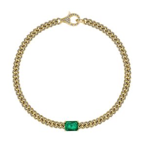 Diamond Necklace Emerald Center G1