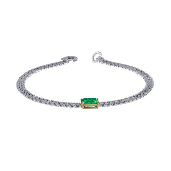 Diamond Necklace Emerald Center W3