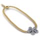 Link Necklace with Diamond Flower Piece G3