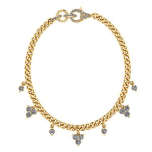 Link Necklace with Diamonds G1