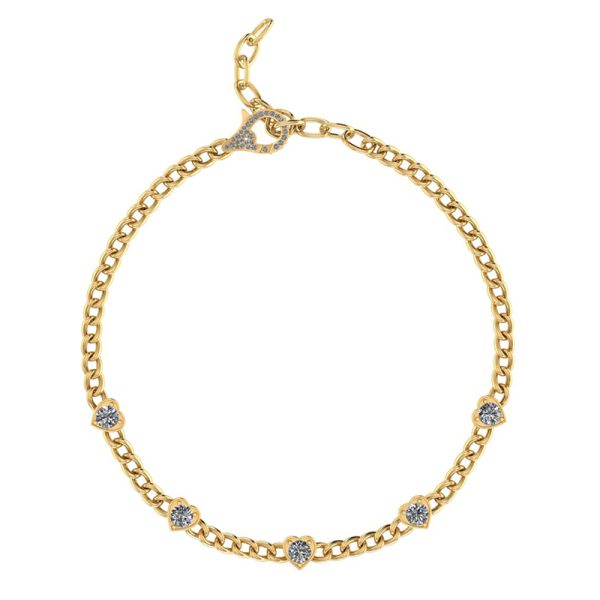 Link Necklace with Round Diamonds G1