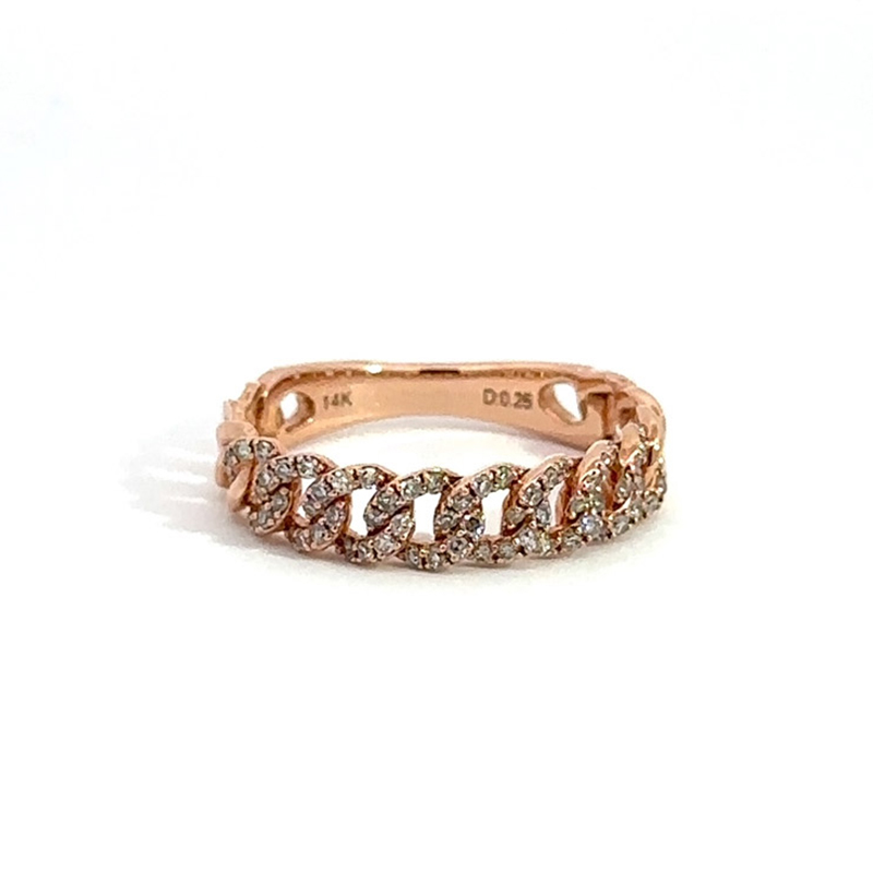 Medium Diamond Cuban Ring 1