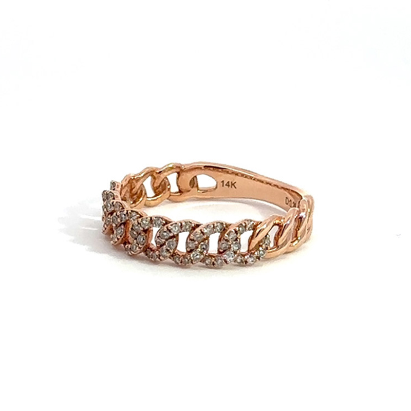 Medium Diamond Cuban Ring 2