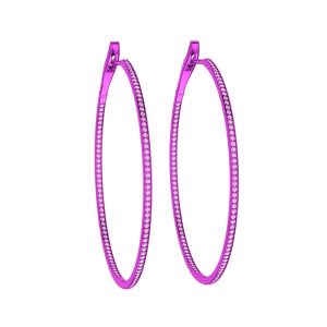 Medium Pink Sapphire Hoops1