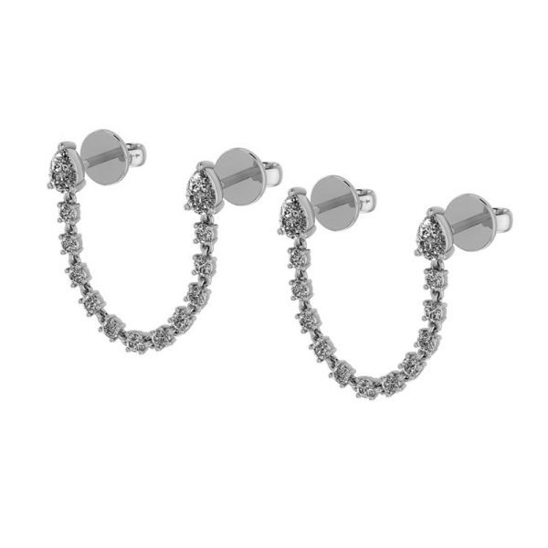 Pear-Shaped Diamond Earring W1D
