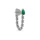 Pear-Shaped Emerald Diamond Earrings W2S