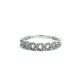 Thin Diamond Cuban Ring White 1