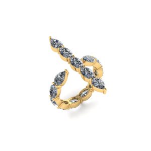 Diamond Pear Oval Pointer Ring 1
