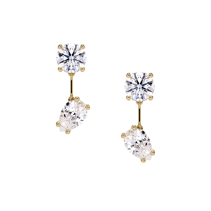 Multi Shape Drop Earrings Short Y1
