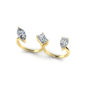 Two Finger 3 Carat Statement Ring Y1