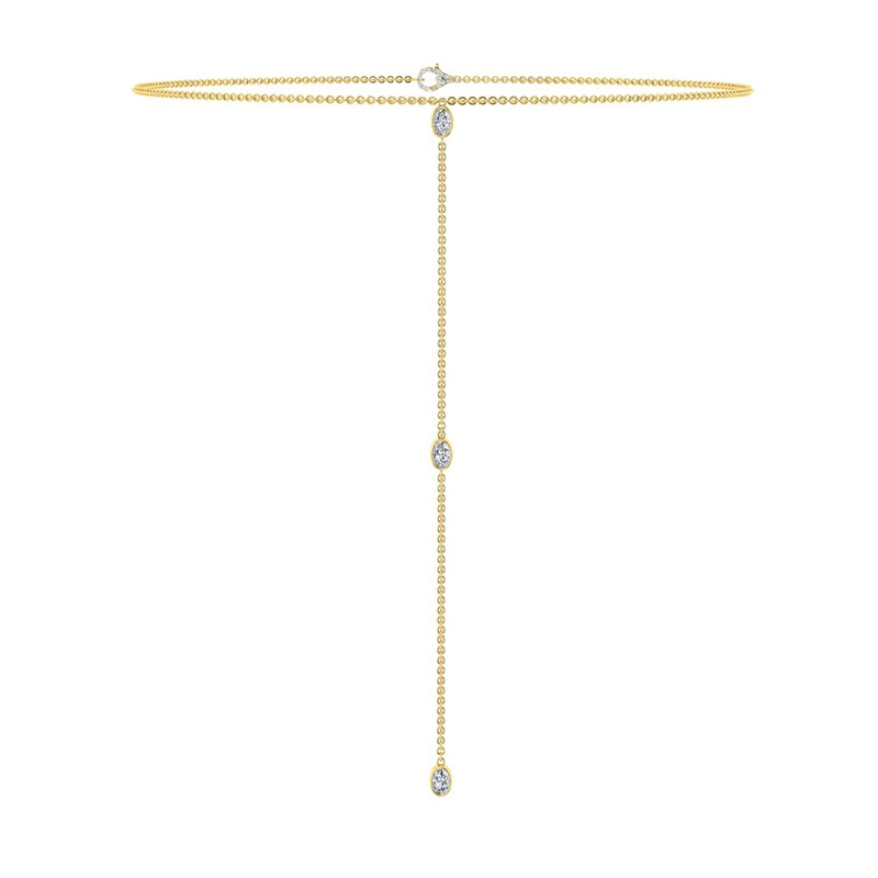 Lariat Oval Necklace Y