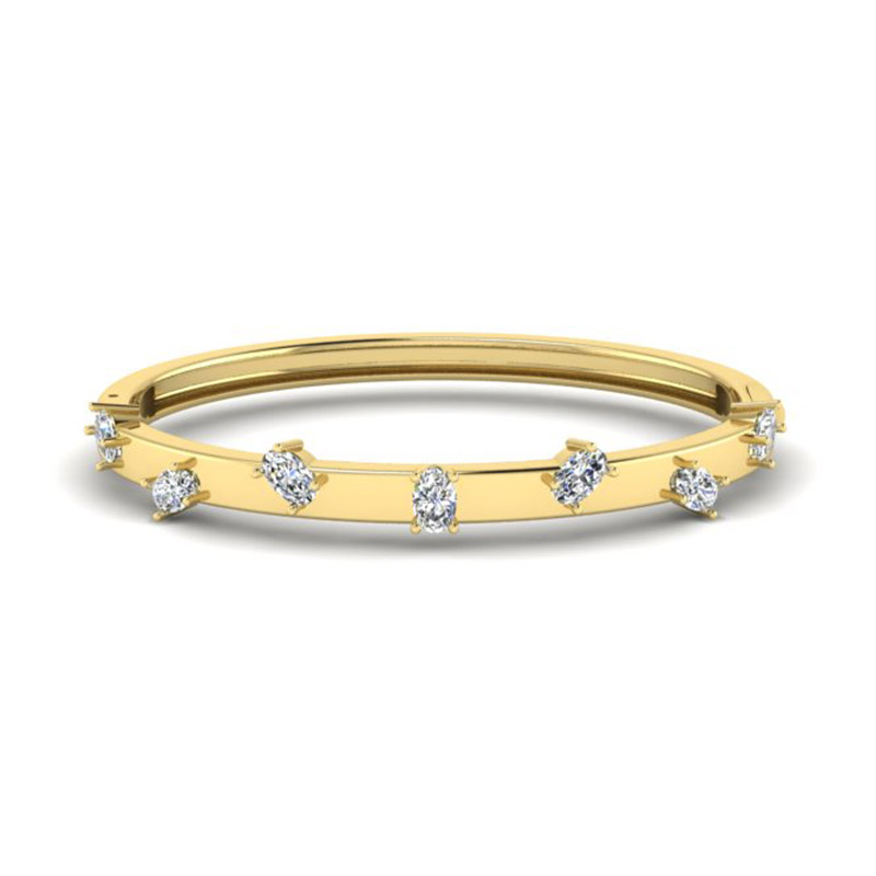 Oval Cut Diamond Bangle Y