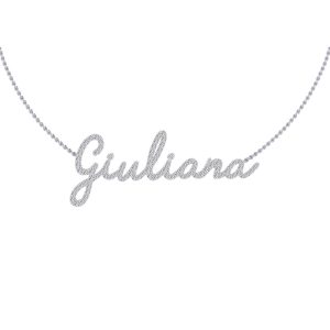 Personalized Gold Necklace with Diamonds